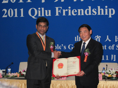 From Left: Mr. Chaudary (COO, CNPV), Mr. Guo Zhaoxin (Vice Governor of People's Government of Shandong Province)